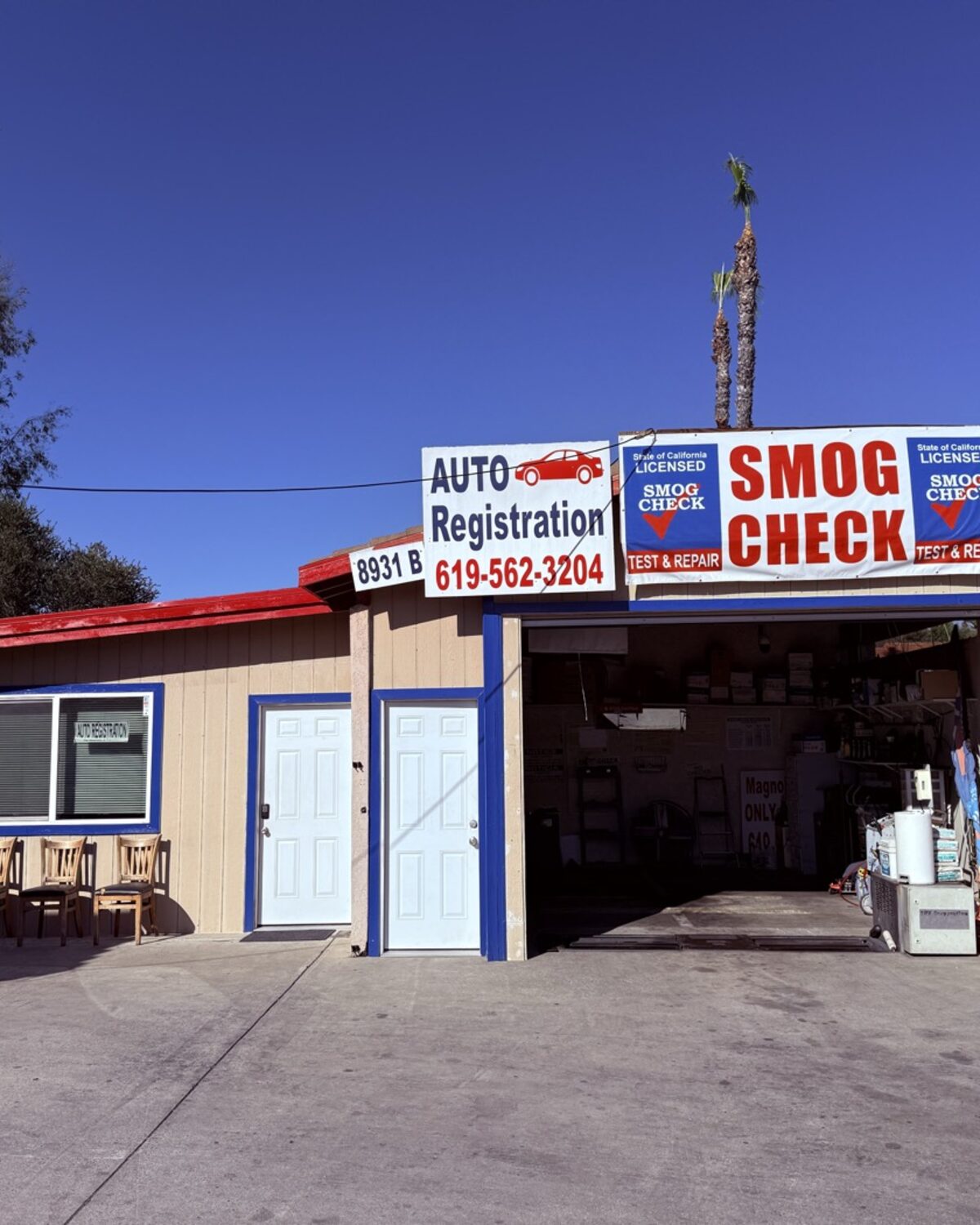 Santee Smog Check building on Magnolia Ave — Auto Registration & STAR-certified Smog Check test-only station